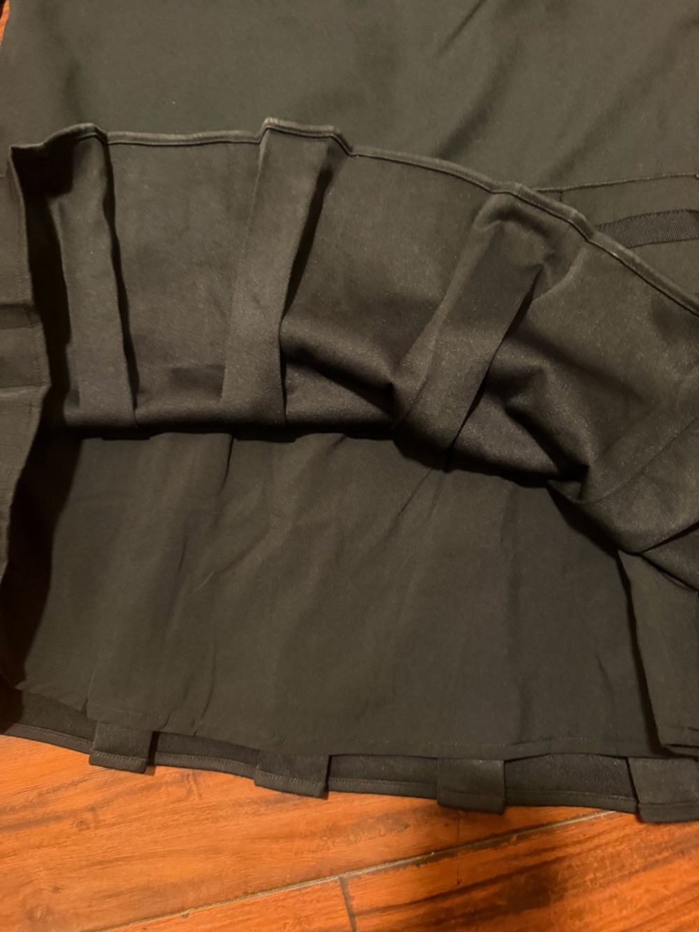 Tuckernuck Black Pleated Mini Dress with Gold-Tone Button Detail - Picture 7 of 13